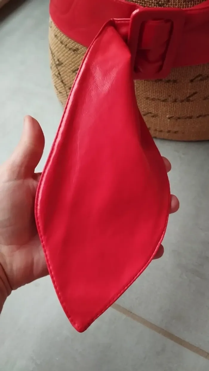Ceinture souple rouge ajustable femme - photo numéro 4