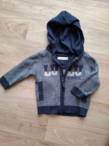 Gilet bleu marine bébé 3 mois