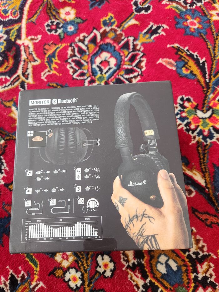 Casque Marshall  noir - photo numéro 2