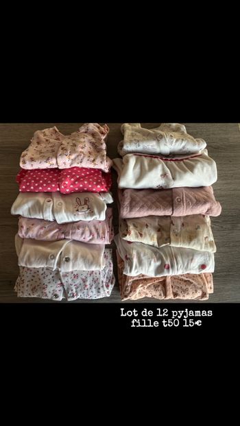 Lot 12 pyjamas fille