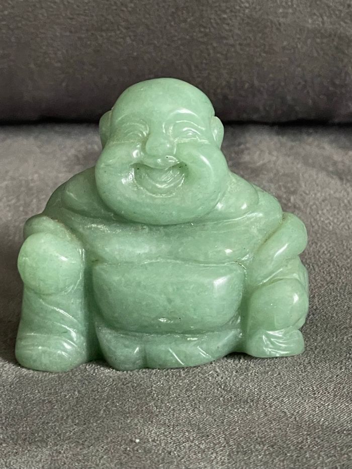 Buddha, rieur en jade porte-bonheur - photo numéro 3