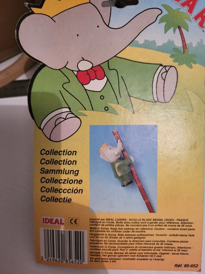 Babar Figurine clip en vinyle - collection Idéal 1991 - photo numéro 3