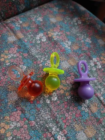 Lot de 3 totoches en plastique vintage