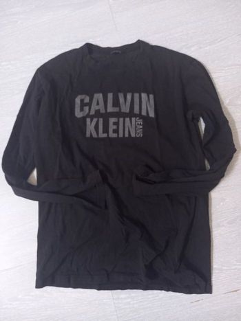 Tshirt manches longues homme noir Calvin Klein