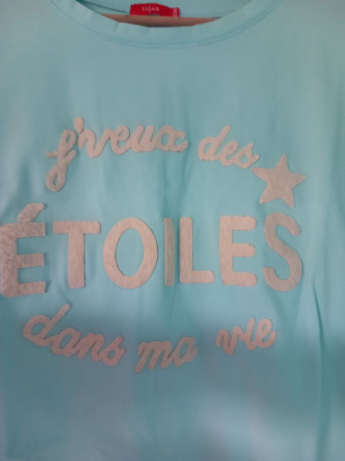 T-shirt bleu turquoise - photo numéro 4