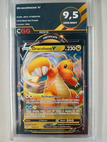 Carte Pokémon gradée Dracolosse V SWSH154