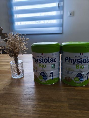 Lot de 2 boîtes de lait 1er physiolac 