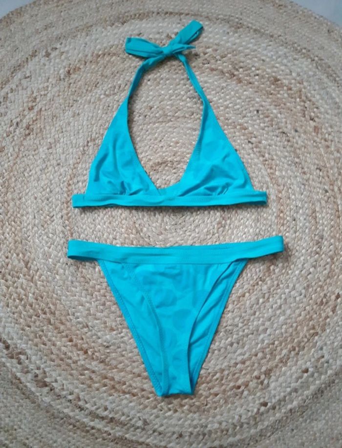 Maillot de bain 2 pièces à pois Tex