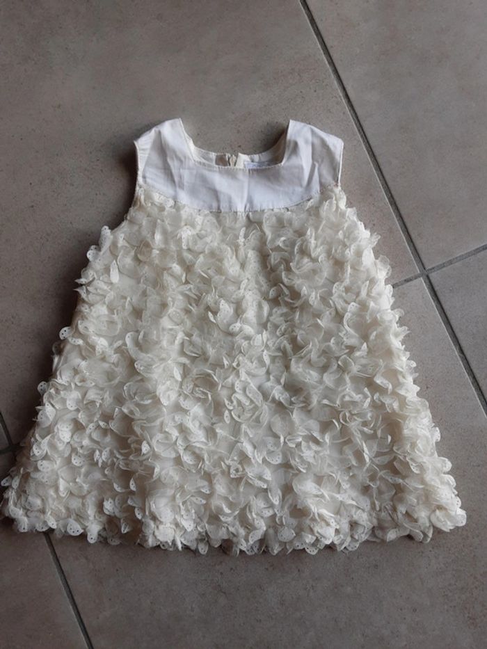 Robe festive ou ceremonie été blanc / crème T. 18 mois