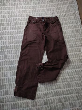 Pantalon court droit jambes larges marron IKKS taille S 36