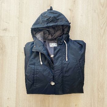 Vans Manteau Duffle Coat imperméable Noir Femme Exclusive Vintage Joel Tudor Collection très bon état (Taille S)