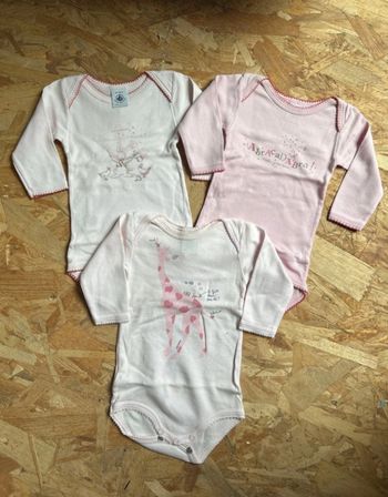 Lot de 3 bodies 3 mois petit bateau