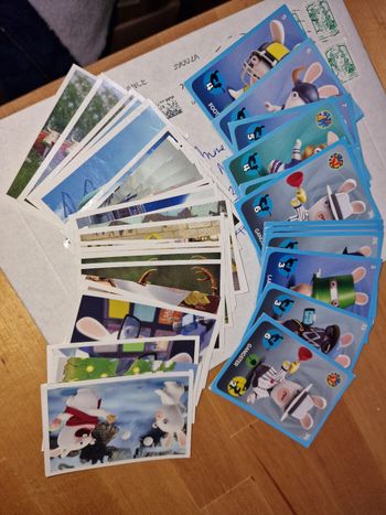 Vend images panini et cartes  lapin cretin