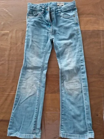 Pantalon jean évasé bleu clair Vertbaudet 6 ans