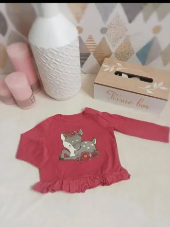 Tee-shirt manches longues neuf Fashion Private Company fille 12 mois