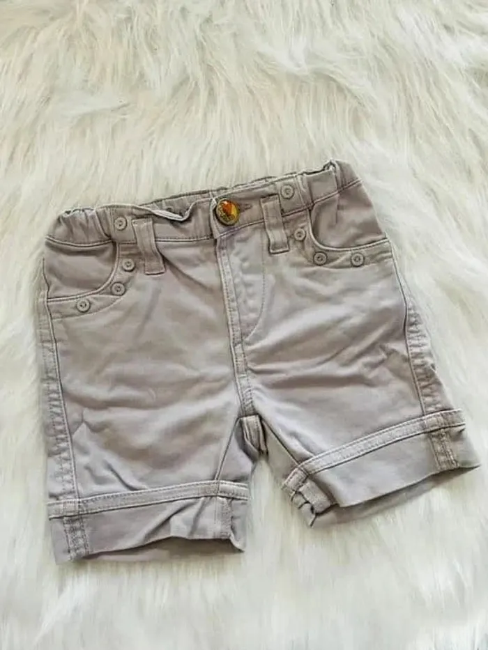 🎀 Beau short 3 ans Lisa rose gris fille