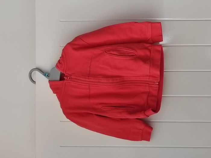 Veste zippée à capuche 12 mois – Corail foncé, mixte - photo numéro 2