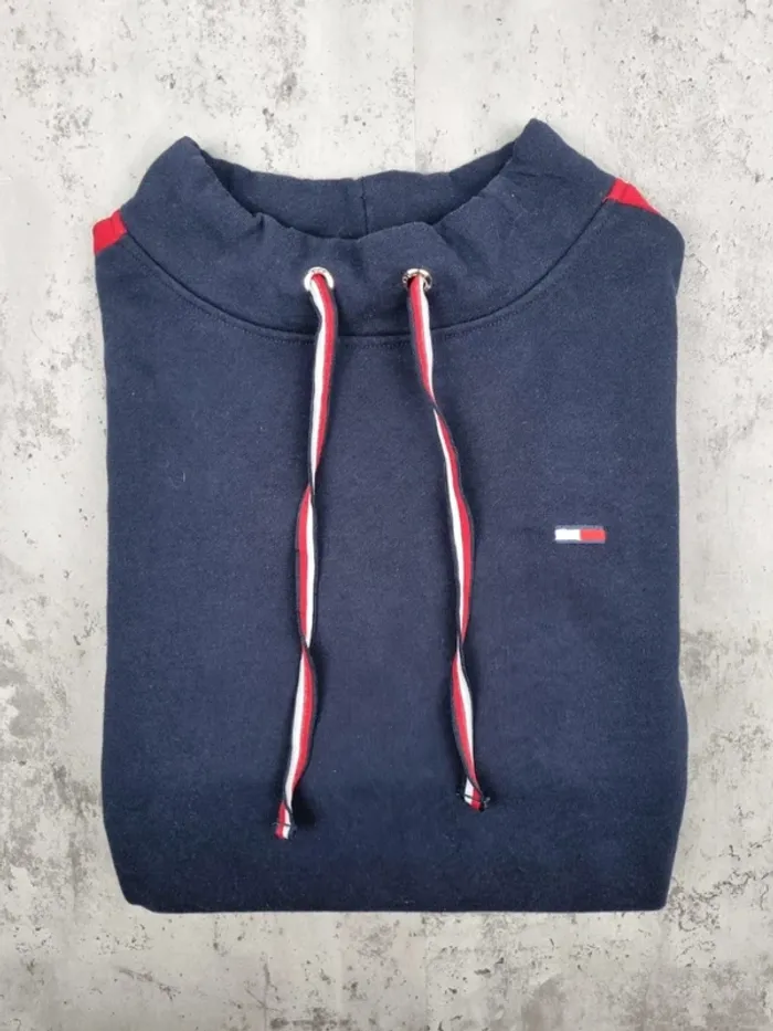 Sweat Tommy Hilfiger bleu marine – Taille XL Femme (mesures en photos) - photo numéro 2