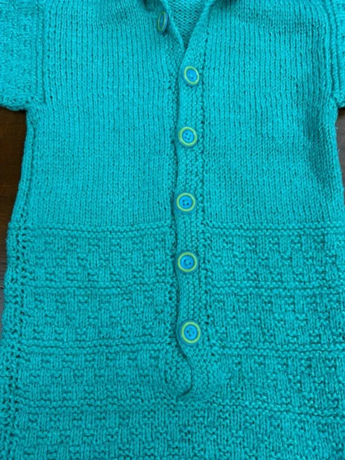 Gigoteuse en laine vert - photo numéro 7