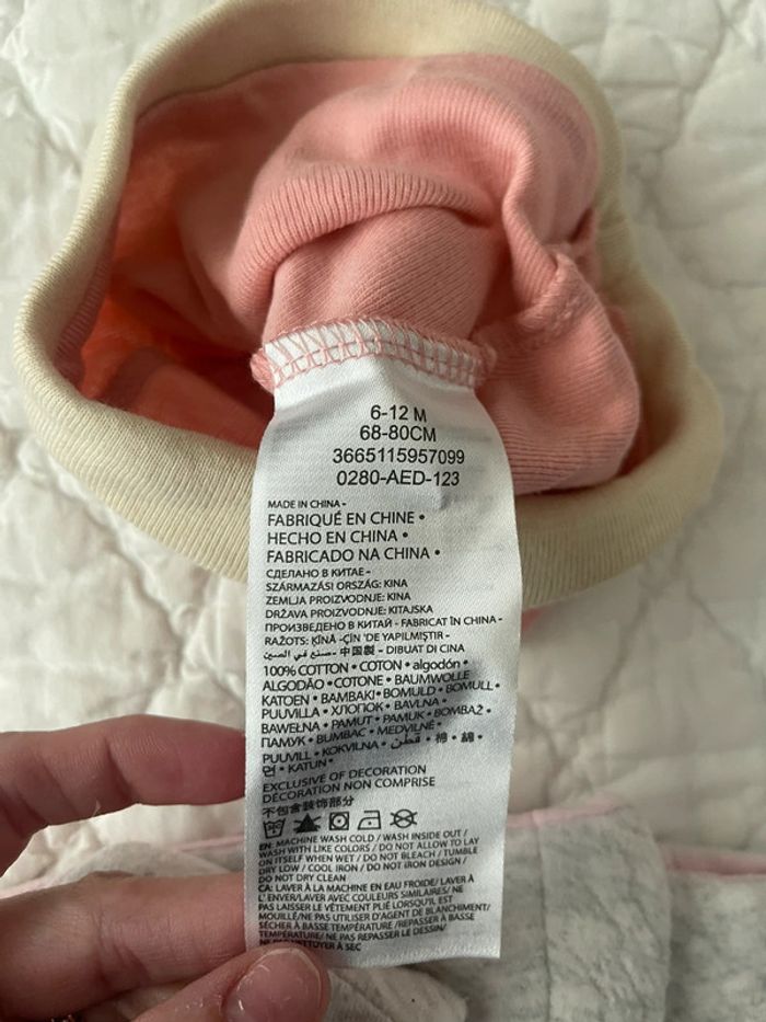 Bonnet rose et beige Levi’s 6/12 mois 68/80cm - photo numéro 3
