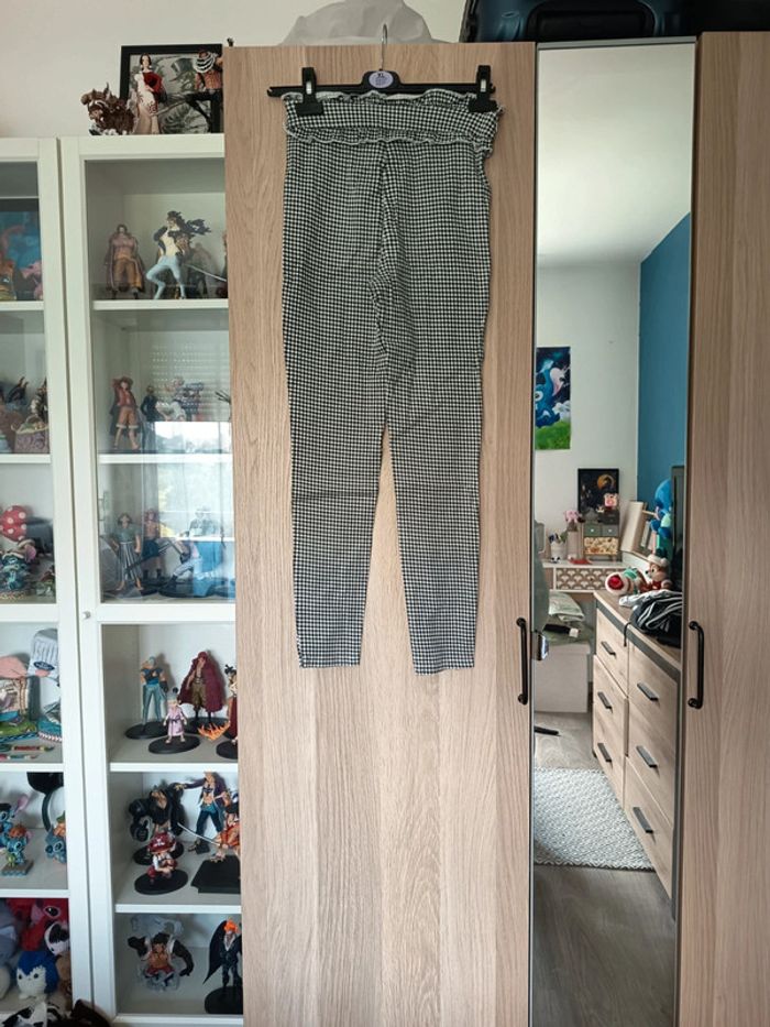 Pantalon pied de poule noir et blanc shein - Taille S 36 - photo numéro 3