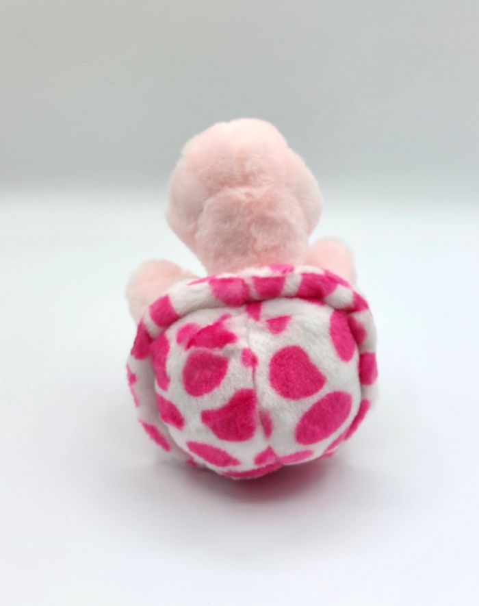 Petite peluche doudou tortue rose blanc PETJES WORLD 14 cm gros yeux - photo numéro 4