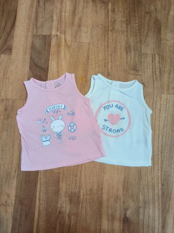 Lot de 2 débardeurs 3mois Tex