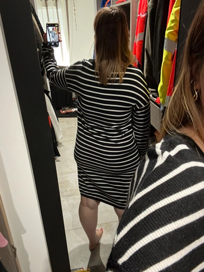 Robe pull rayés Camaïeu T44 - photo numéro 4