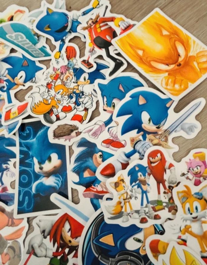Stickers sonic hérisson bleu super vitesse autocollant waterproof déco - photo numéro 2