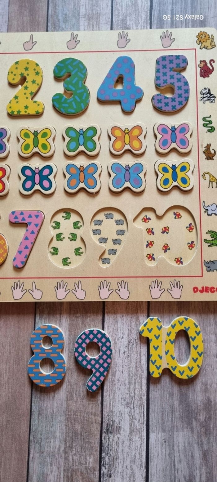 Puzzle bois chiffres - photo numéro 2