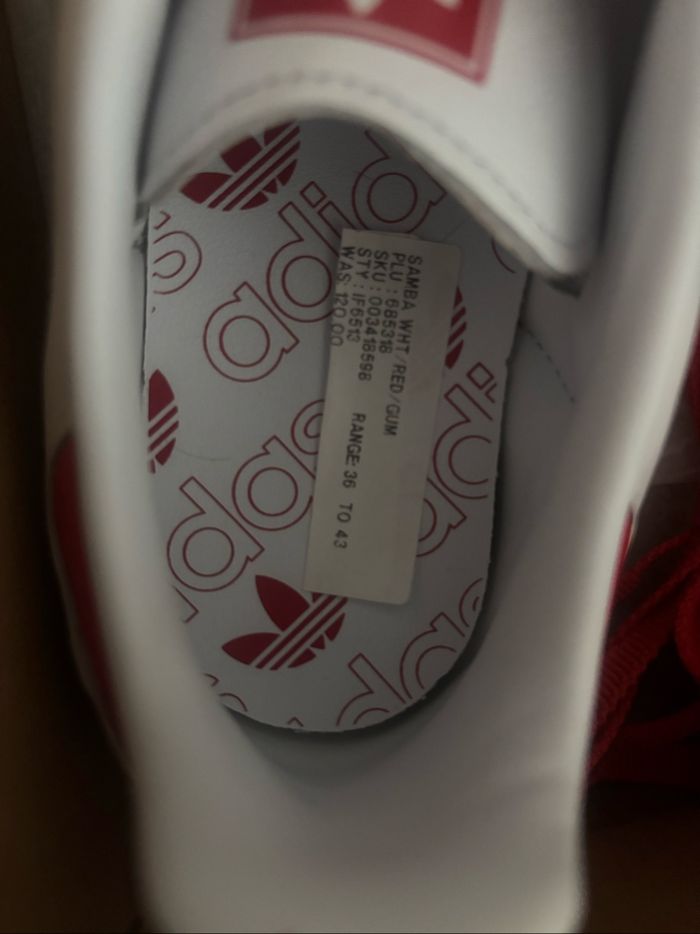 Samba adidas blanche rouge - photo numéro 3