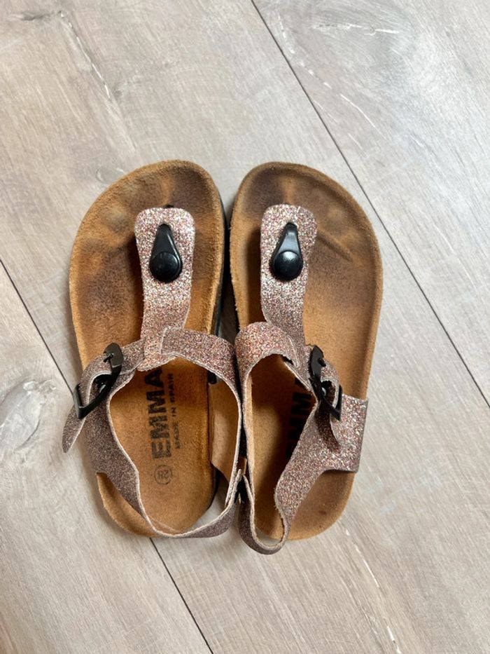 Tongs pailletées rose gold - photo numéro 6