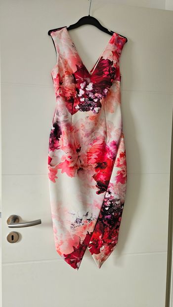 Robe fourreau, fleuri multicolore, taille 36, Coast
