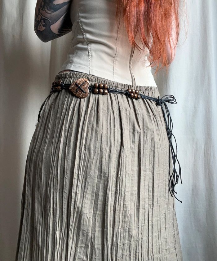 Ceinture de taille perles coeurs bois y2k trending - Taille ajustable - photo numéro 6