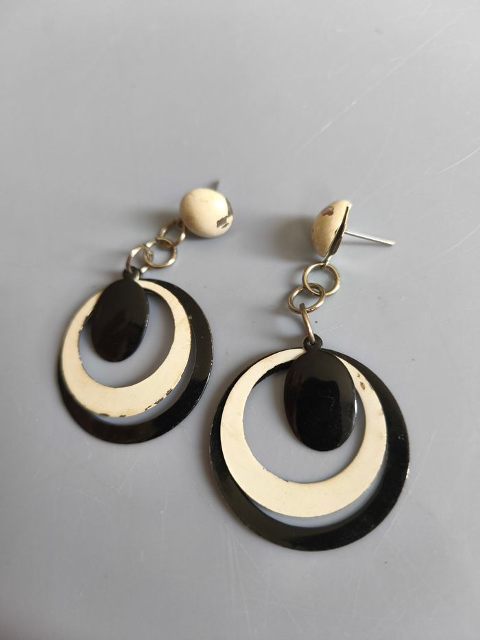 Lot 2 paires boucles d'oreilles rétro - photo numéro 5