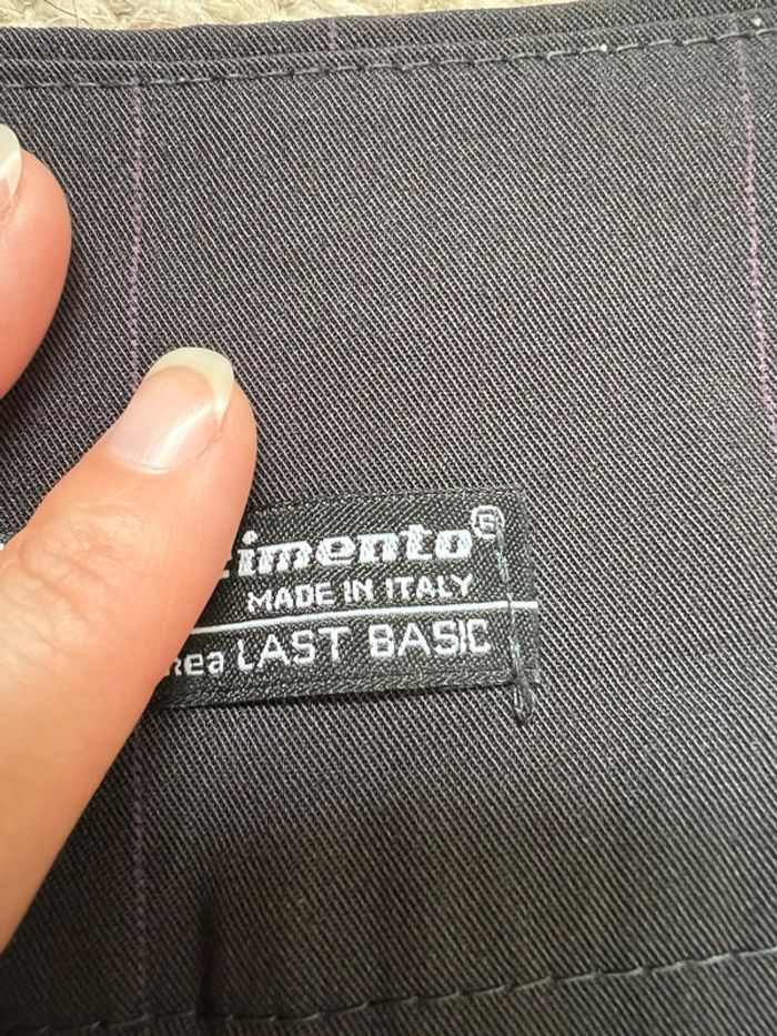 Pantalon jambes larges gris rayures Officecore Goth vintage made in Italy 🇮🇹 y2k - Taille XS - photo numéro 7