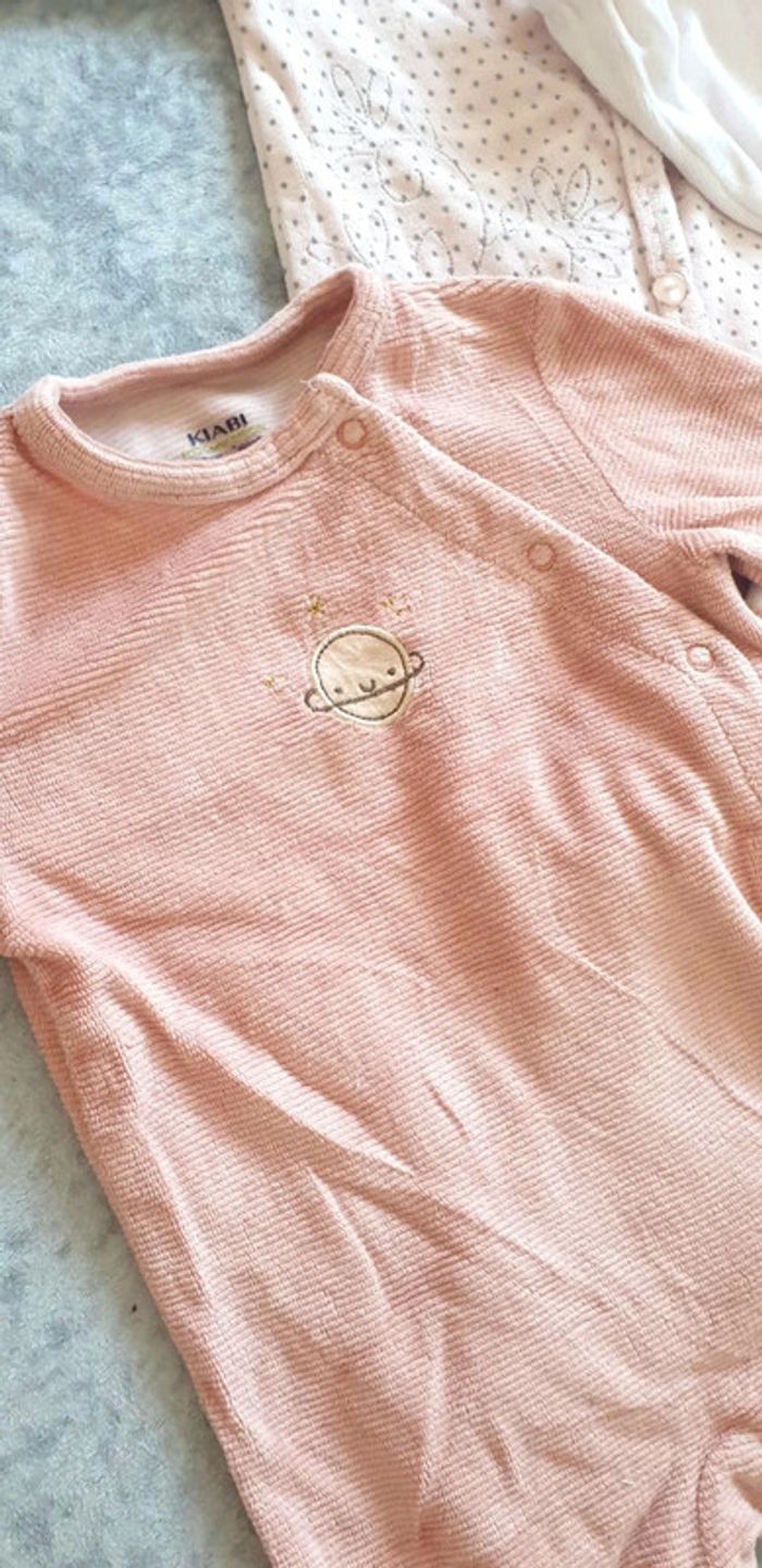 Lot de 4 grenouillères bebe fille 6 mois - photo numéro 2