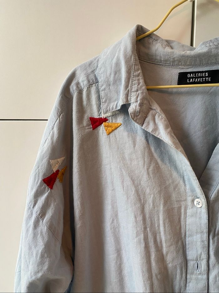 Chemise bleue galerie lafayette - photo numéro 3