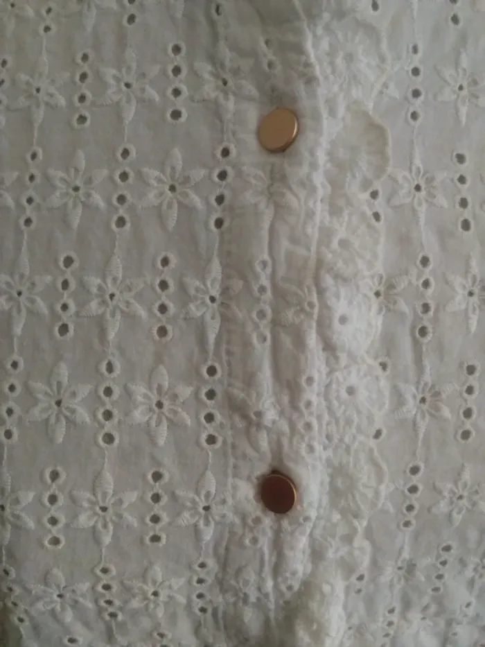 Blouse chemisette blanche stylé rétro Lovie & co t 38 m - photo numéro 10