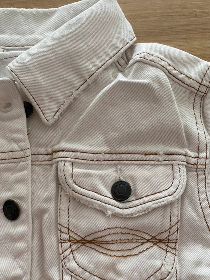 Veste en jean blanche taille M junior - photo numéro 4