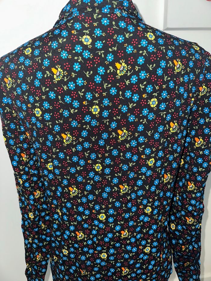 Chemisier à fleurs noir et multicolore Maje T3 40 L - photo numéro 10