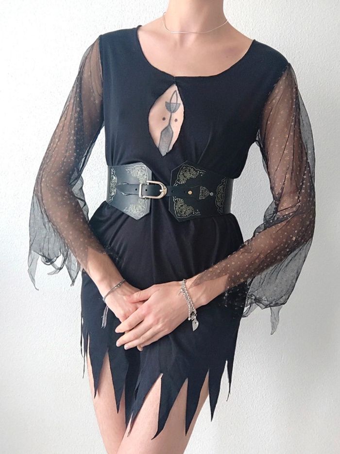 Robe sorcière manche transparente étoile - 36/S à 40/L - photo numéro 2