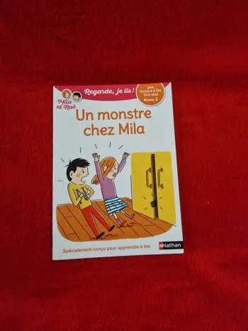 Livre regarde je lis mila et noé, un monstre chez mila