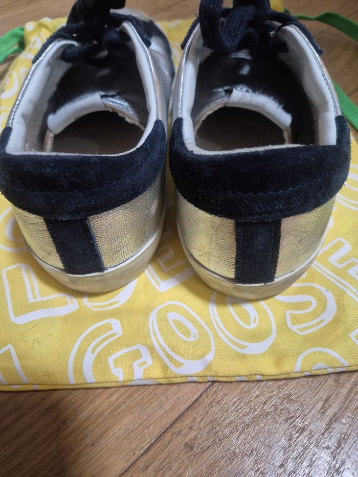 Basket fille golden goose argenté bleu marine 33 - photo numéro 3