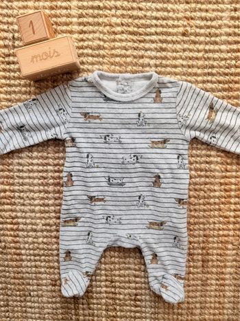 Pyjama velours Kiabi 1mois / 54cm