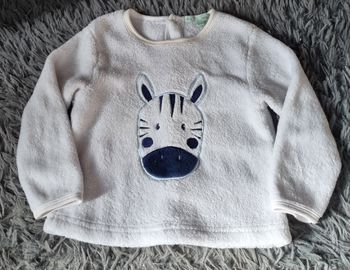 Pull doux et chaud avec tête de Zèbre 23mois mixte