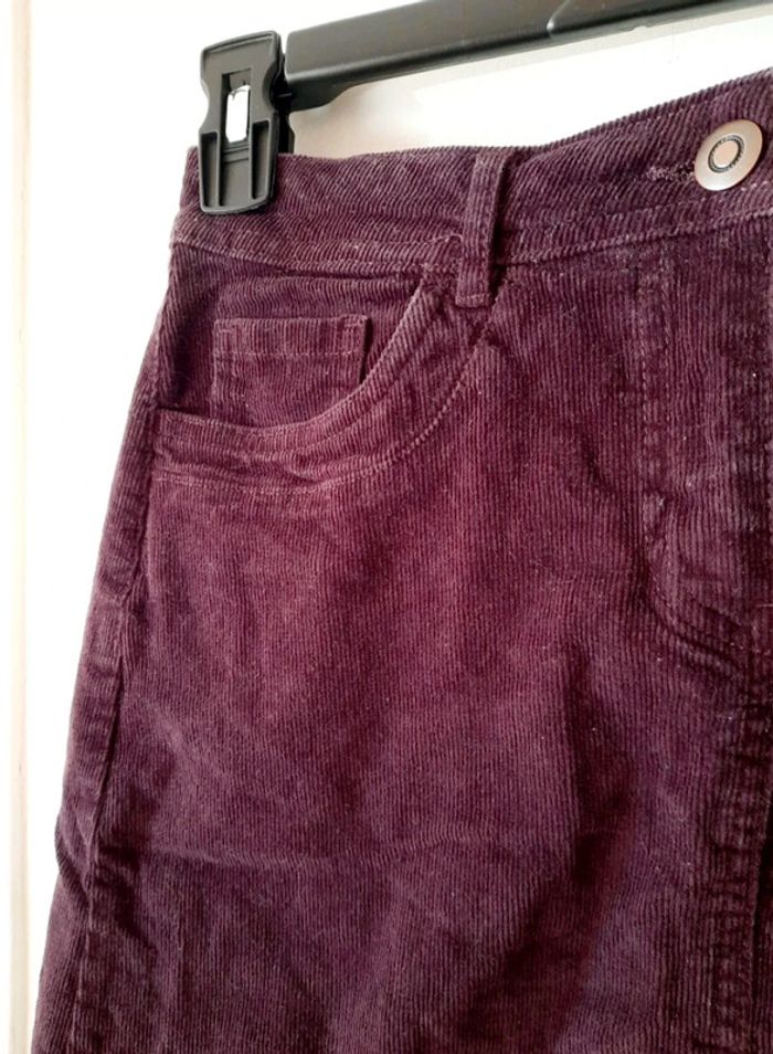 Mini jupe prune velours - photo numéro 2