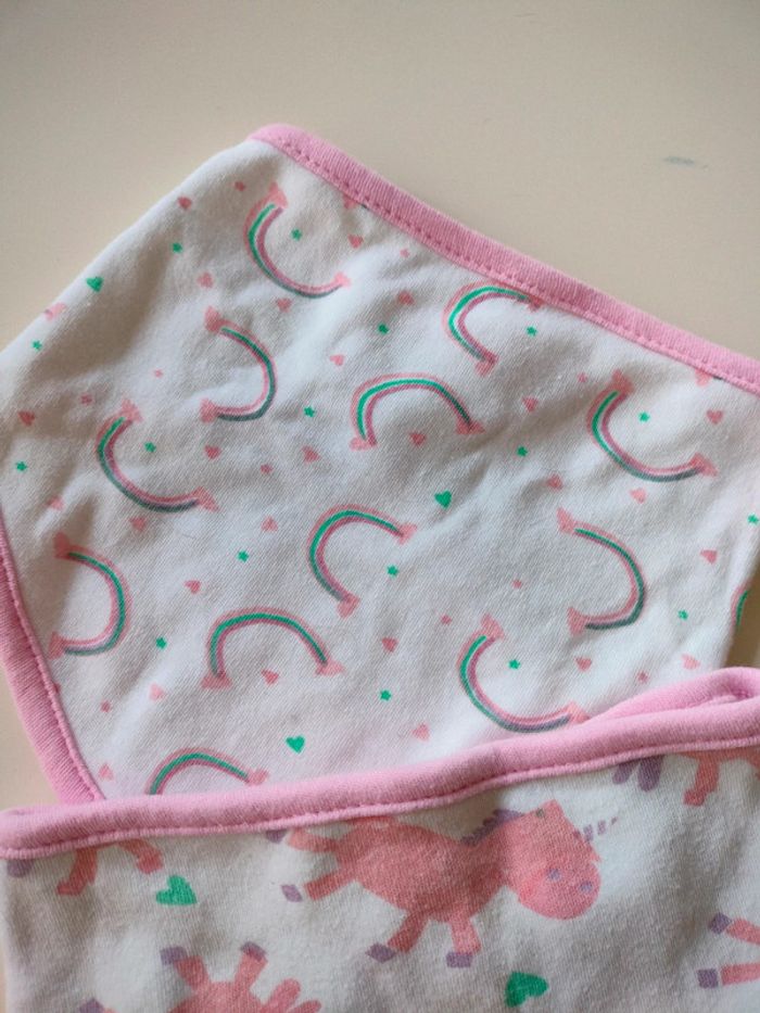 Lot deux bavoirs triangle bébé fille - photo numéro 4