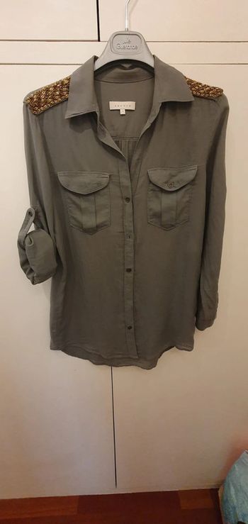 Sandro Chemise vert kaki