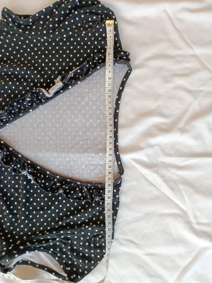 Robe à pois noir et blanc fluide Mim taille S - photo numéro 7